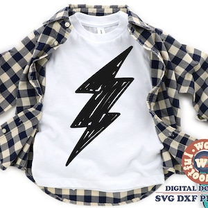 Lightning Bolt svg, Hand Drawn Lightning Bolt svg, Nature svg, Kids svg, Boys svg, Svg Dxf Eps Ai Png Silhouette Cricut
