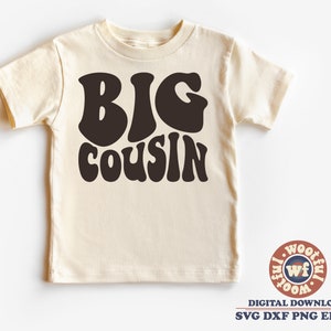 Primo Grande svg, Crianças svg, Crianças svg, Meninos svg, Meninas svg, Família svg, Ondulado Stacked svg, Primos svg, Svg Dxf Eps Ai Png Silhouette Cricut