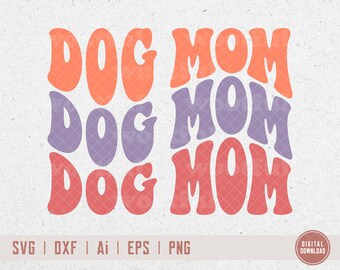 Hond moeder svg, hondenliefhebber svg, bont moeder svg, hond Mama svg, vacht Mama svg, reddingsdieren, golvende letters svg, Svg Dxf Eps Ai Png silhouet Cricut