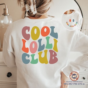 Cool Lolli Club svg, Lolli svg, Abuela svg, Grammy Life svg, Abuela svg, Letras onduladas svg, Svg Dxf Eps Ai Png Silueta Cricut