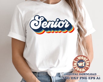 Retro Senior SVG, Graduation Class Cut File (Digital Download)