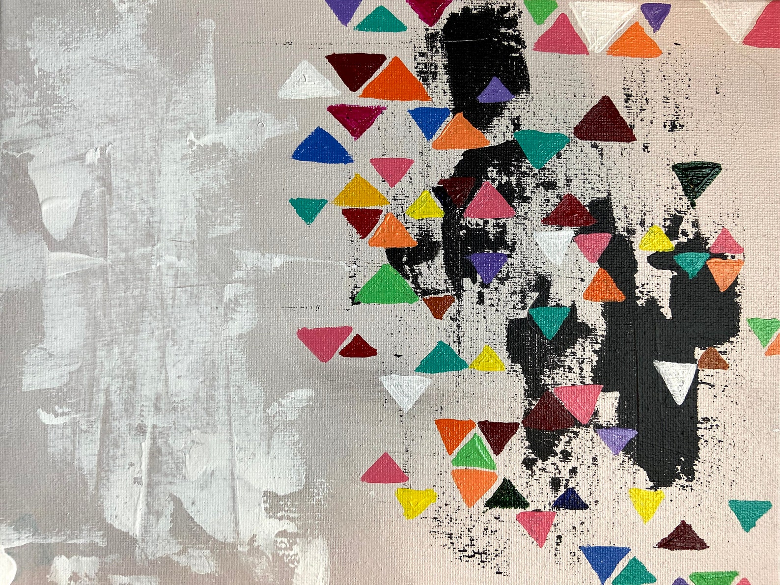 3 Piece Abstract Wall Art Colorful Abstract Hand Painted Etsy