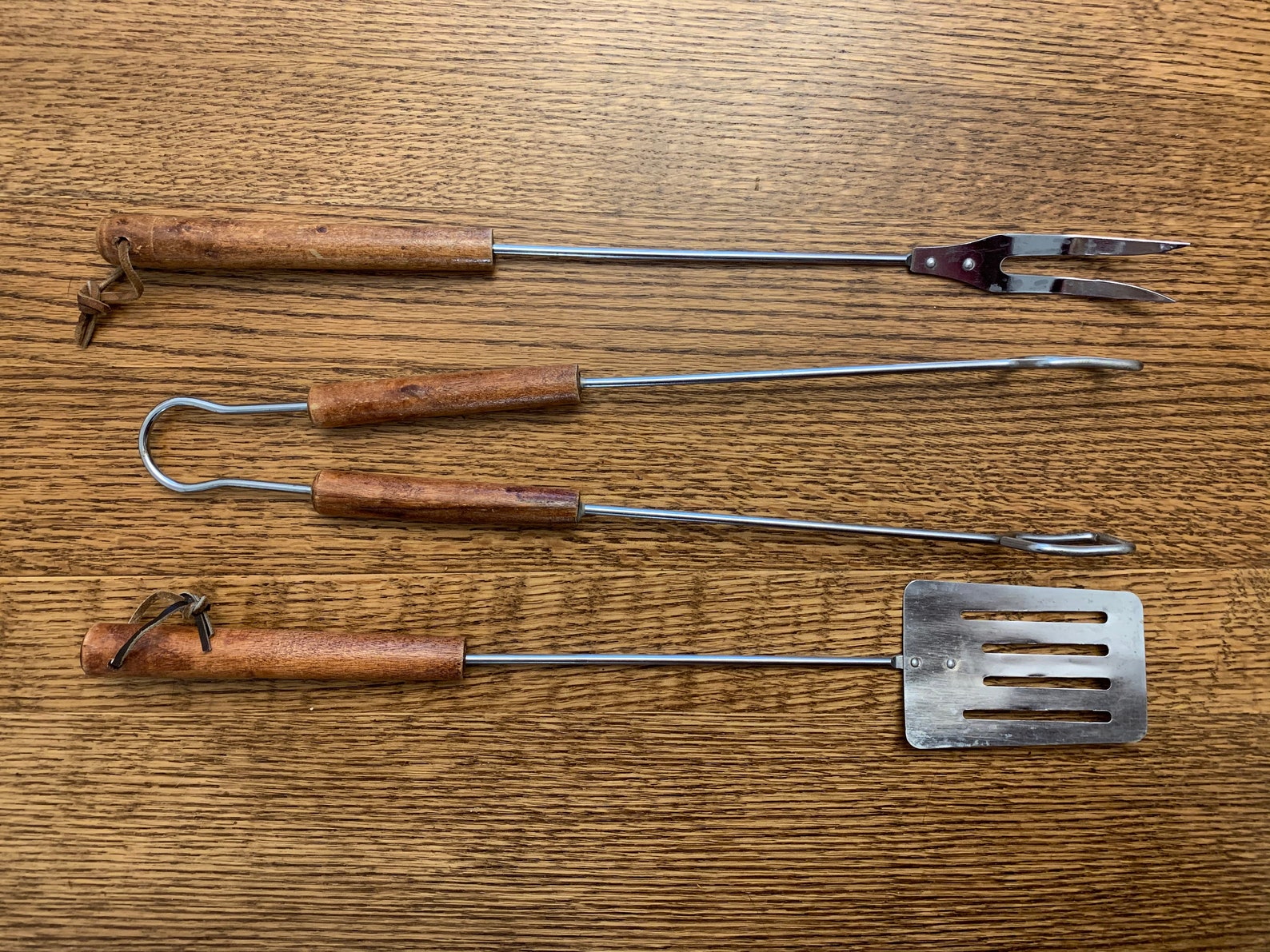 Vintage 1980s BBQ Tool Set Tongs Spatula & Fork Etsy