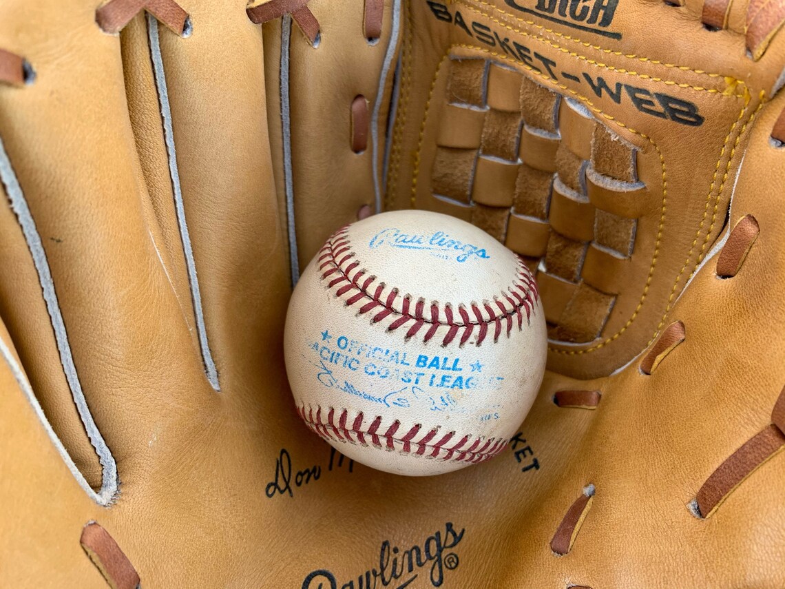 Vintage 1970s Rawlings Baseball Glove and Ball Don Money Etsy
