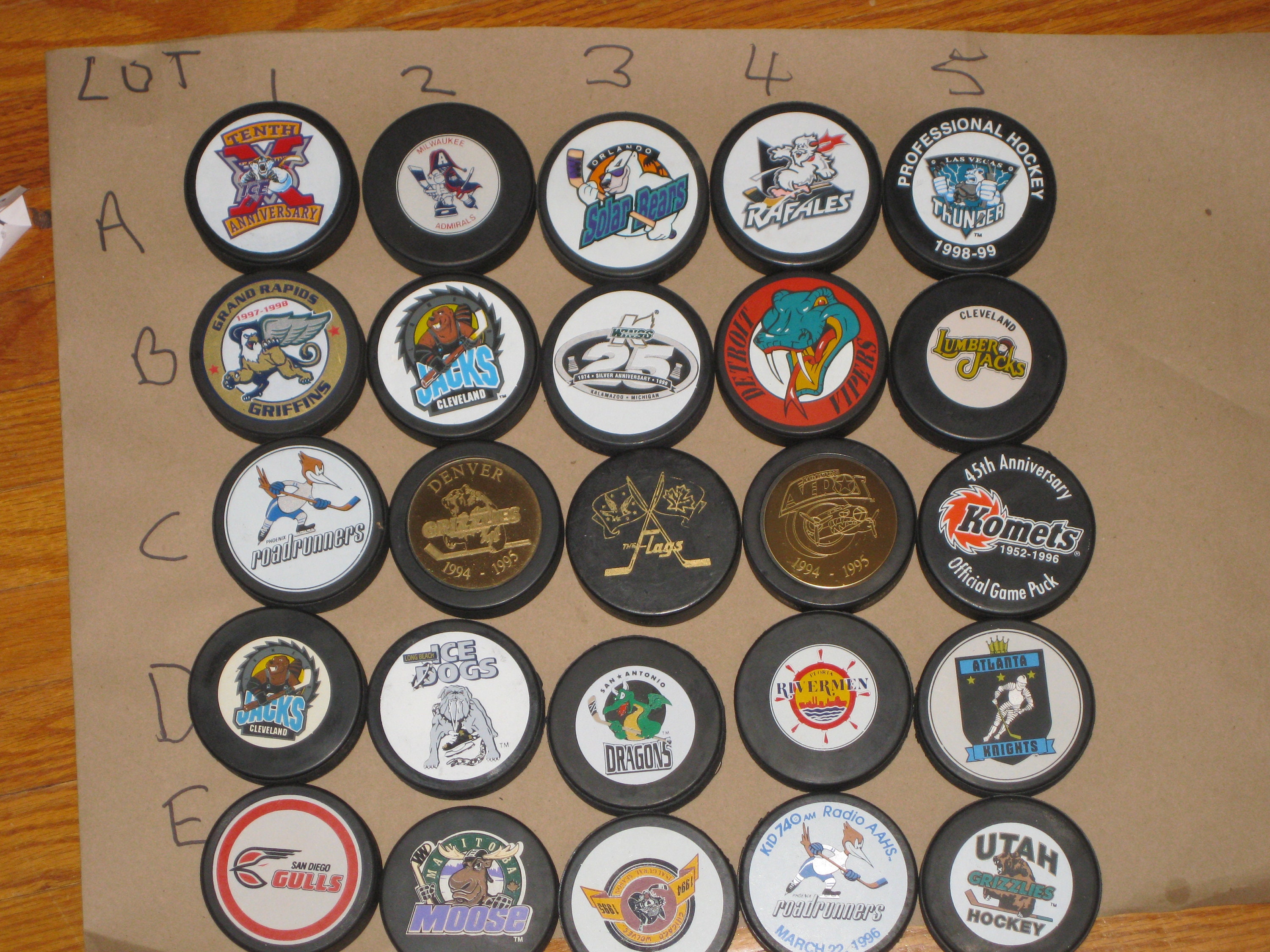 Vintage IHL HOCKEY PUCKS Etsy