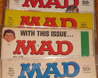 selection of MAD MAGAZINES 1975, 1976 & 1979