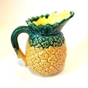 Vintage Diminutive Glazed Ceramic Pineapple Pitcher