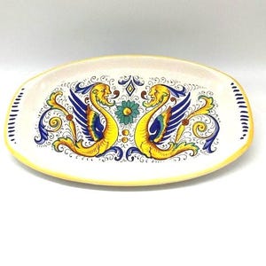 Hand Painted Italian Vintage Ceramic Appetizer Plate