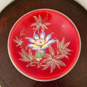 Beautiful Large Hand Painted Bavarian Ceramic Serving Bowl by Marcella