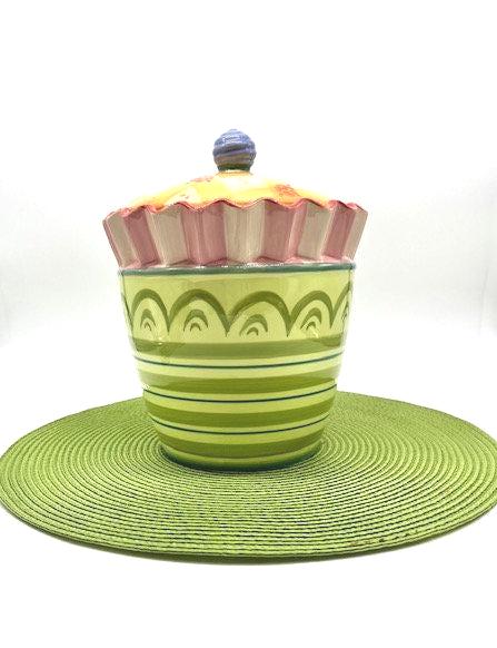 Large Ceramic Cupcake Cookie Jar - Etsy