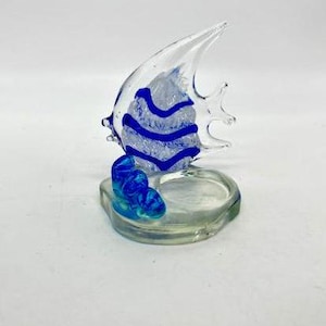 Artisan Glass Fish Small Candle Holder and Dish