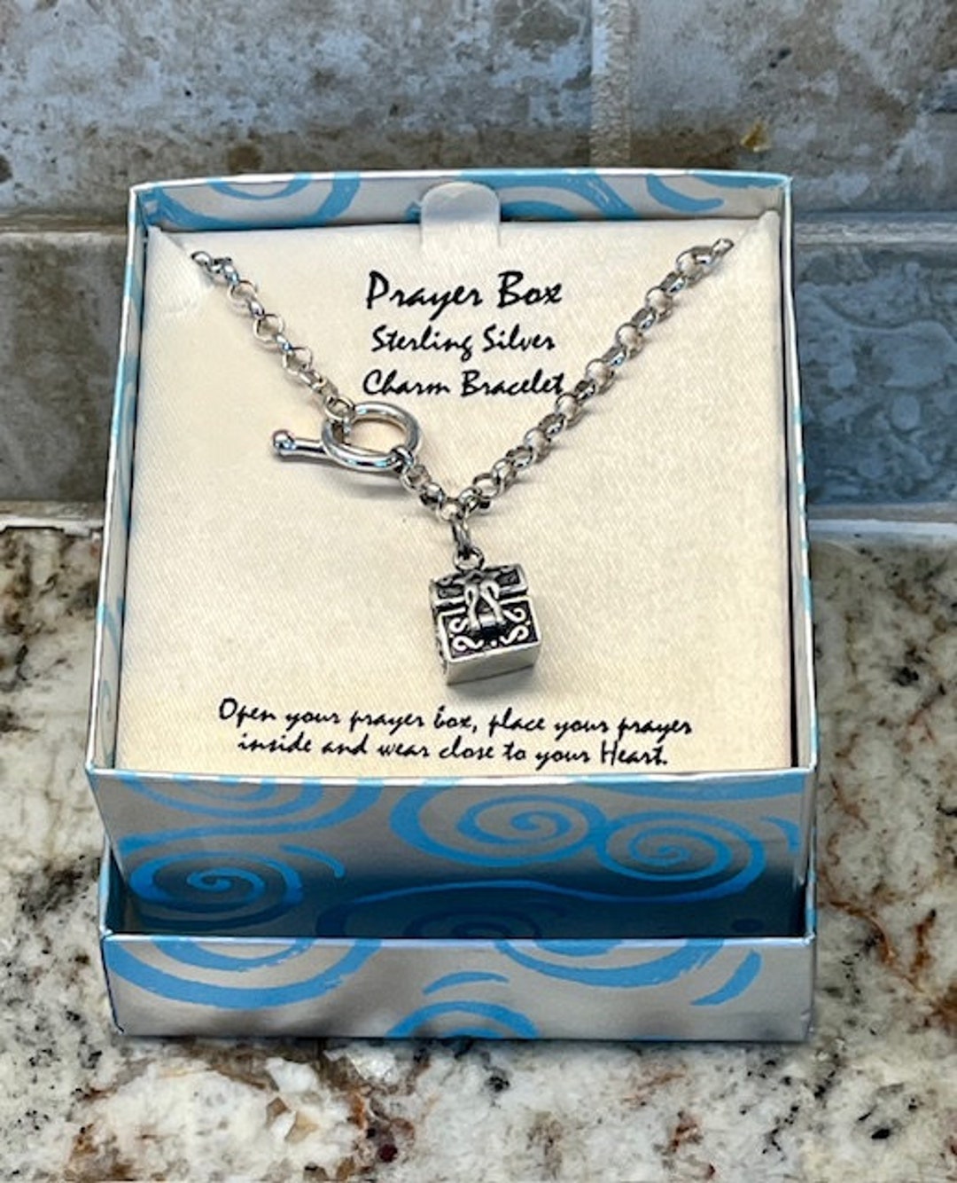 Prayer box charm bracelet discount