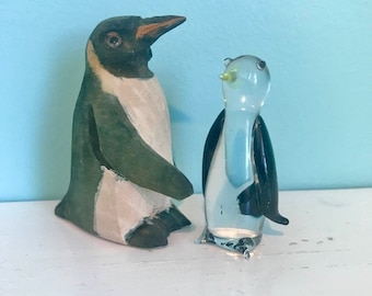 Two Adorable Vintage Penguin Figurines