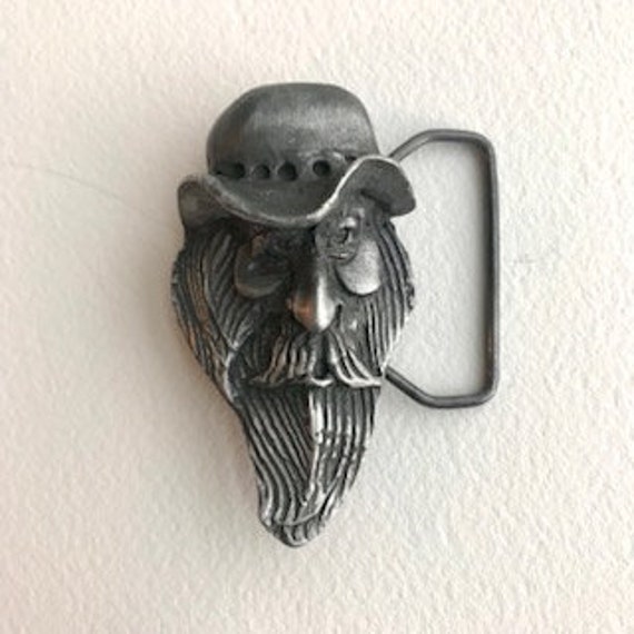 Rare Vintage Mountaineer Pewter Belt Buckle by Black Gem