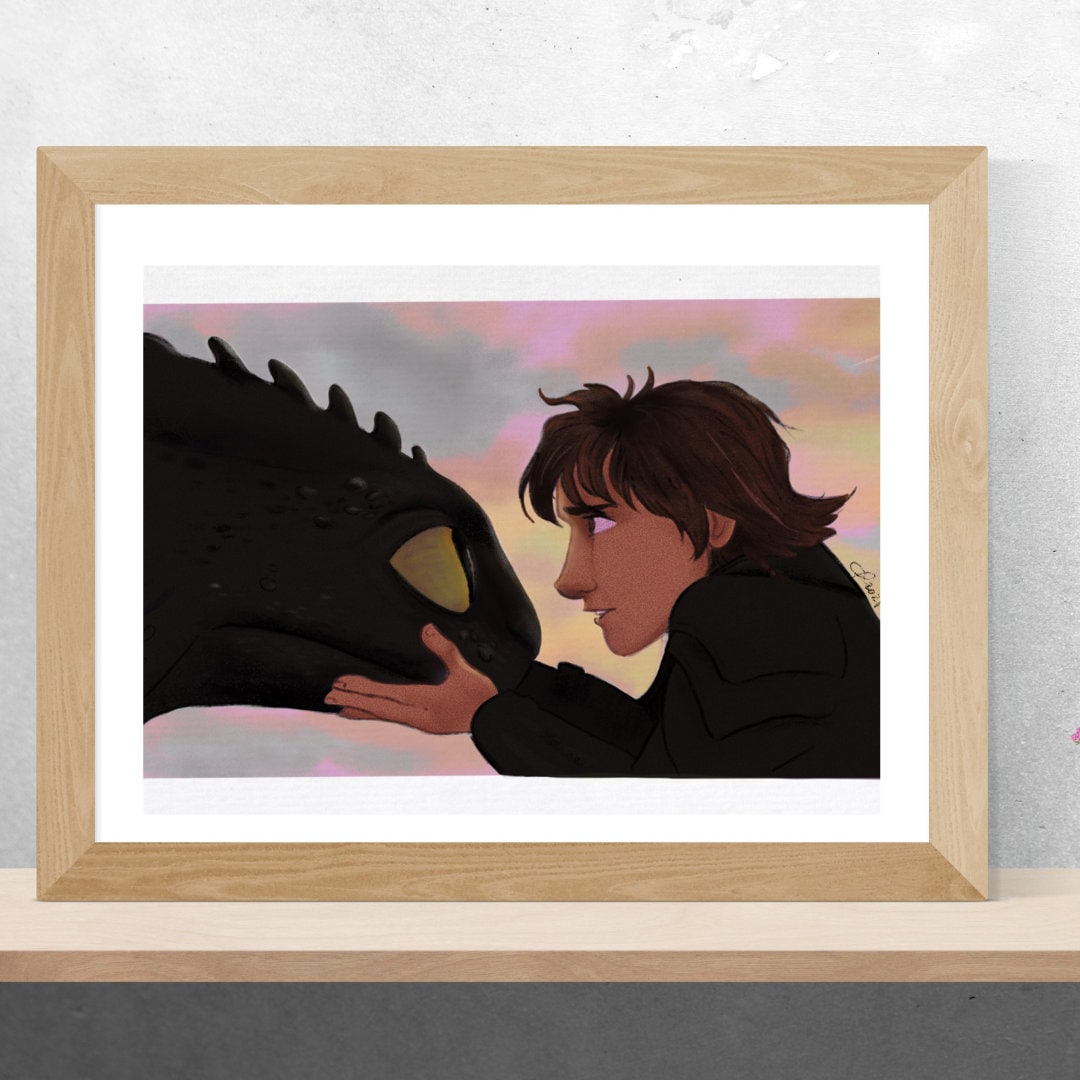 How to Train Your Dragon Illustration Httyd Artwork Fandom - Etsy