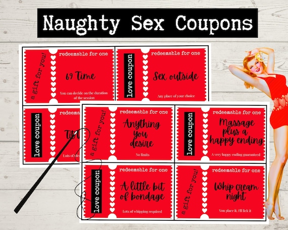 Naughty Sex Coupons Sexy Coupons Naughty Coupon Book Naughty ...