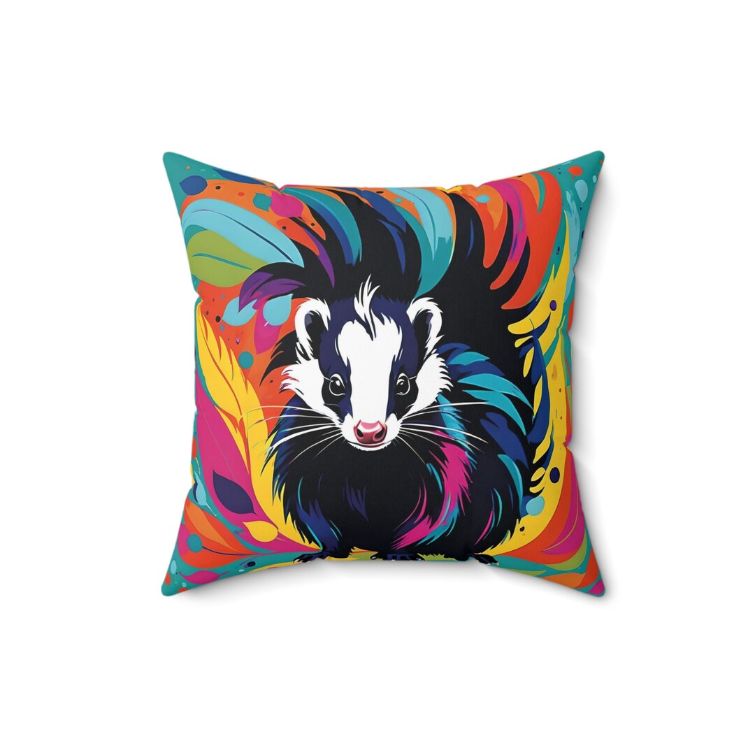 16x16 Skunk Throw Pillow Etsy
