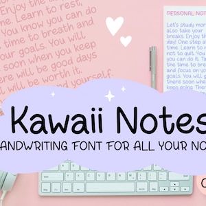 Carattere Kawaii Notes: scrittura a mano moderna (OTF)