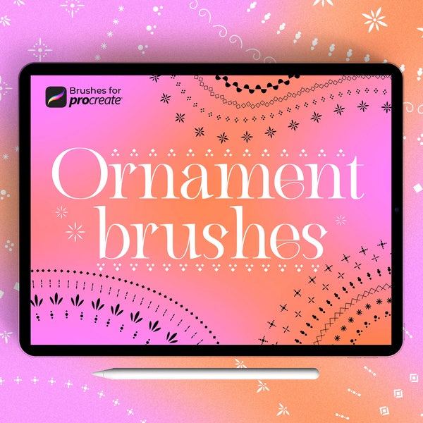 190+ Procreate ornament brushes | minimalist ornaments brushes | simple elements and basic shapes | ornamental tattoo brush