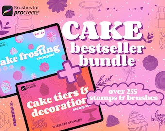 Procreate Cake Stamp Brush Bundle: Frosting, Tiers, Decorations (Digital Download)