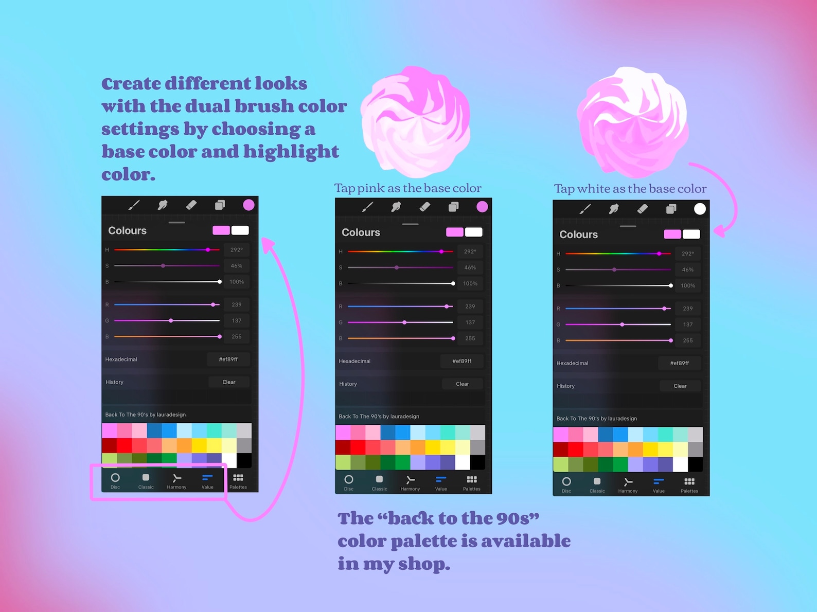 140 Procreate Cake Frosting Stamp Brushes Cake Decoration Etsy