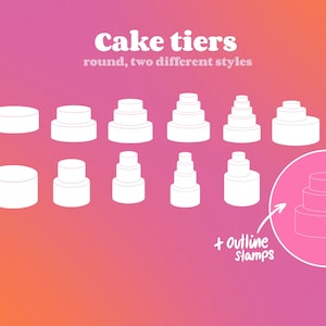 100 pinceaux de décoration de gâteau Procreate timbres de niveau de gâteau pack de brosses à gâteaux, décoration de gâteau, fleurs et feuilles dessin de gâteau Vol.01 image 5