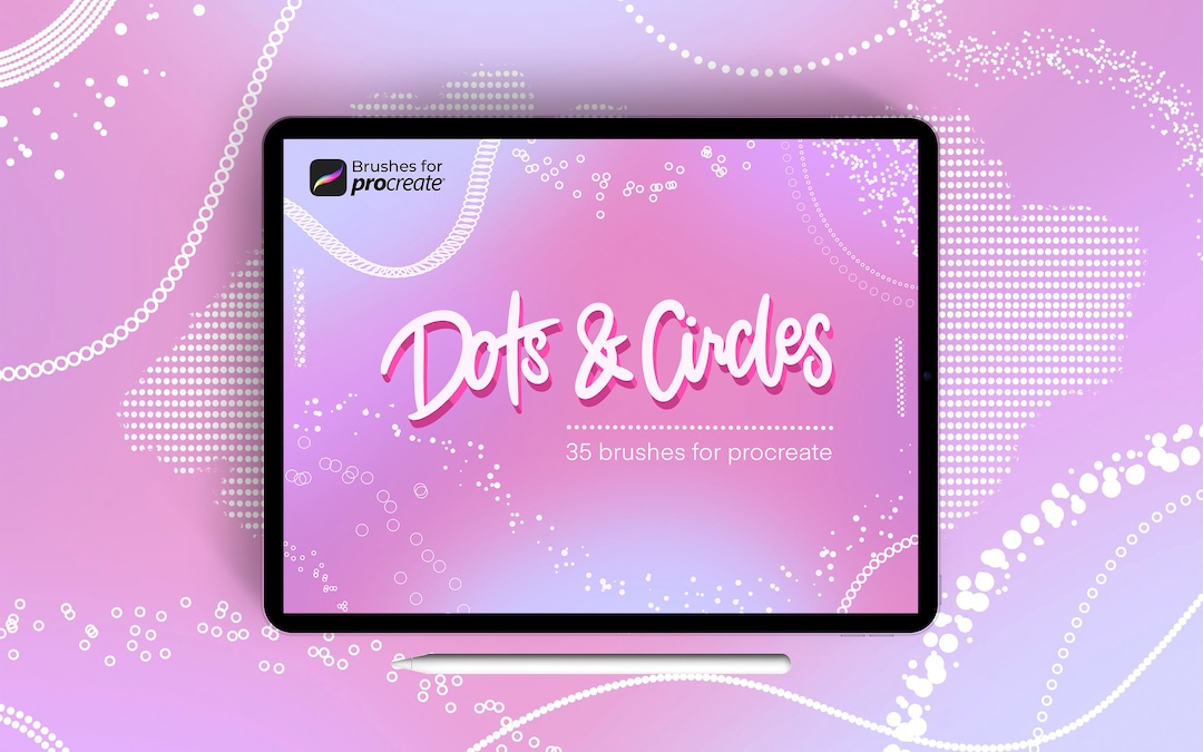 30 Procreate Circles and Dots Brushes Procreate Stippling Etsy