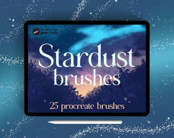 25 Procreate Stardust Brushes: Stars, Sparkles, Nebula and Glitter Bundle