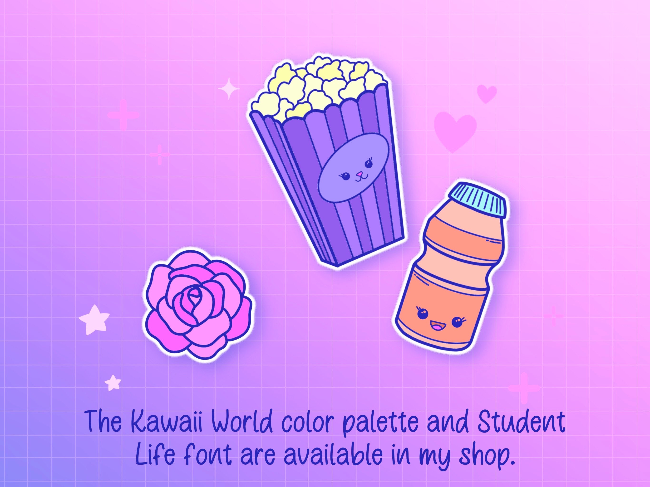 220 Procreate Kawaii Stamp Brushes Cute Doodle Stamps Etsy