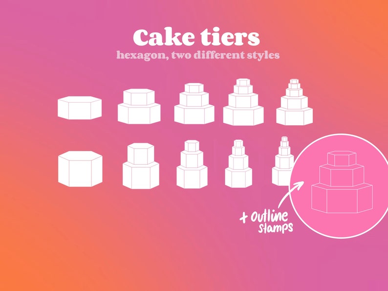 100 pinceaux de décoration de gâteau Procreate timbres de niveau de gâteau pack de brosses à gâteaux, décoration de gâteau, fleurs et feuilles dessin de gâteau Vol.01 image 4