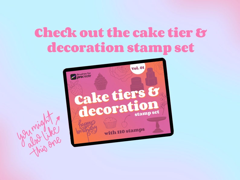 140 Procreate Cake Frosting Stamp Brushes Cake Decoration Etsy