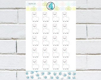 SOTY-25 | White LLAMA Planner Sticker
