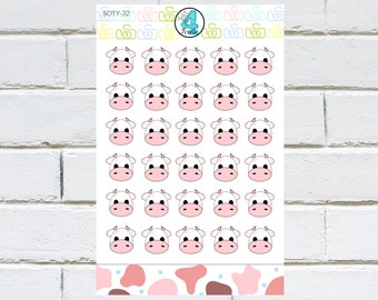 SOTY-32 | Pink COW Planner Sticker Sheet