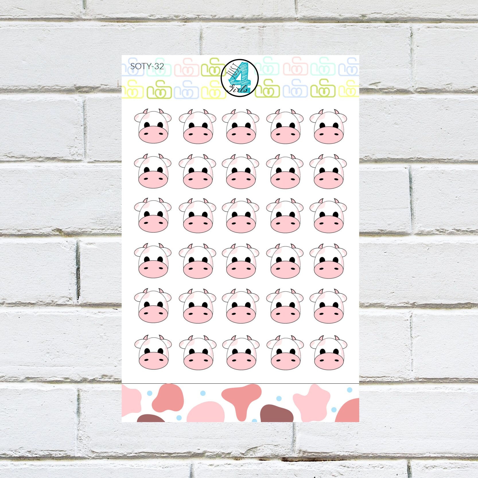 Howdy the Cow matte Vinyl Sticker - Kawaii Stickers - Cute - Decal cu.I’m.