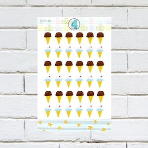 SOTY-38 | ICE CREAM Cone Planner Sticker Sheet