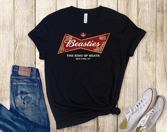 Maglietta Beasties King of Beats / Maglietta rap di New York invecchiata / Hip Hop anni '80