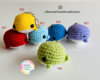 Keychain,Crochet Keychain, Whale Keychain , Tortoise Keychain , Cute Crochet Yellow Chicken keychain,handmade crochet