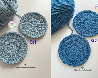 Blue and Grey Blue thick Coaster, Crochet , coasters handmade,drinks coasters