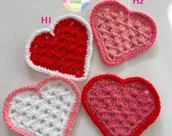 Heart Crochet,  heartcoasters ,  handmade ,drinks coasters