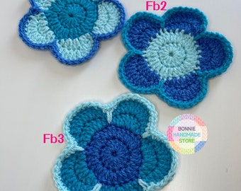 Blue Flower Crochet round coasters handmade,drinks coasters