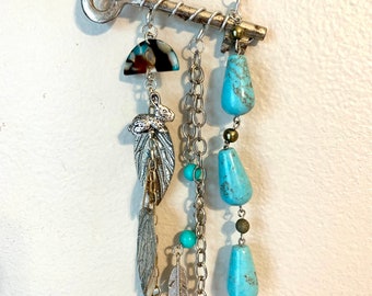 Skeleton Key Suncatcher Change Upcycled Jewelry Boho - Etsy