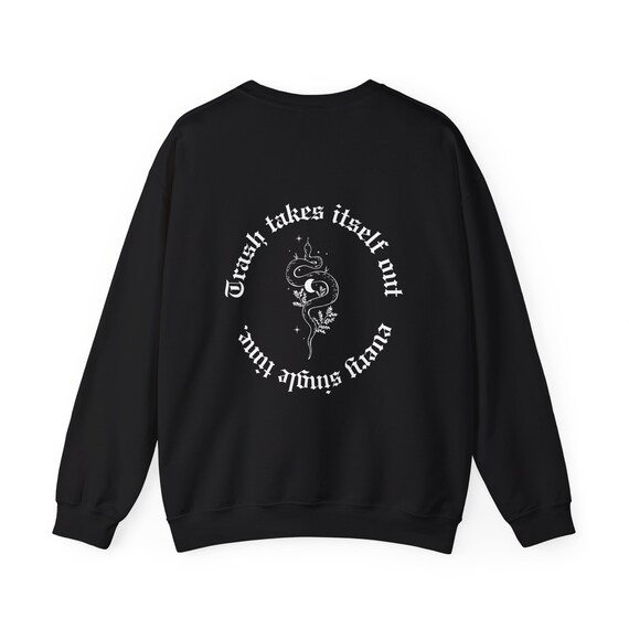 Reputation Swiftie Sweatshirt - Black Cotton Crewneck, Cozy