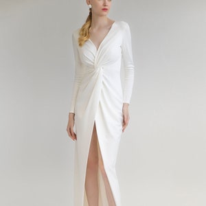 Sexy wedding dress MARIE. Civil wedding dress | long sleeve dress | simple wedding dress