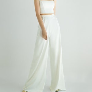 Palazzo pants ANDREA. Bridal separates casual wedding dress reception dress civil wedding dress image 2