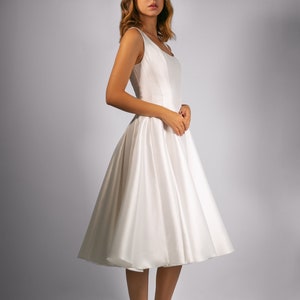 Midi wedding dress JOLIE. White wedding dress | Casual wedding dress | civil wedding dress