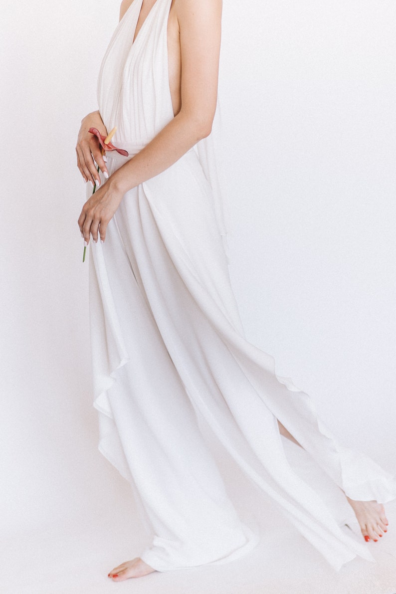 Wedding jumpsuit BONNIE. Alternative wedding dress A-line silhouette Wedding guest dress image 5