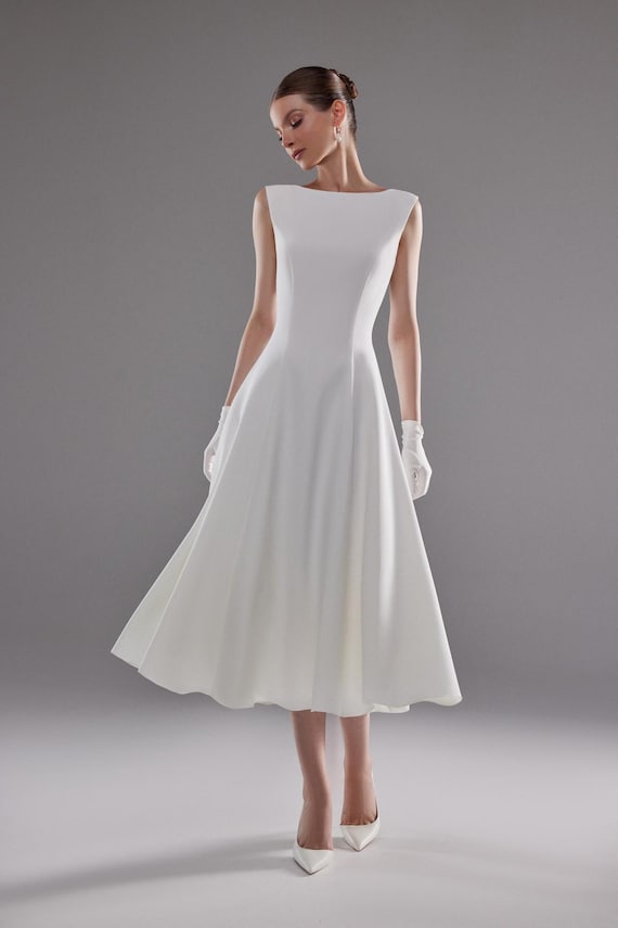 sachin and babi light blue dress Top 10 Tea Length Wedding Dresses - Tea Length & Ballet Style Bridal
