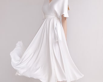 Casual wedding dress JANE. Civil wedding dress | Reception dress | Cocktail dress | Midi wedding dress