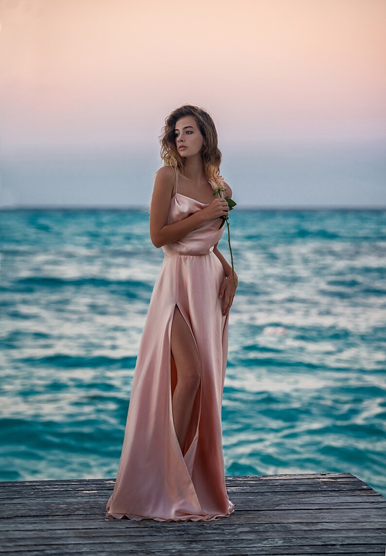 Sexy wedding dress IA. Reception dress cowl neckline | Etsy