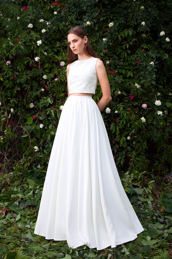 Two piece clearance casual wedding dress